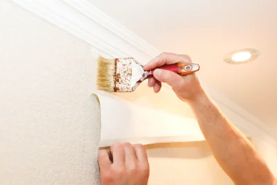 Pose de papier peint à Larcan — revêtements muraux et toiles de verre